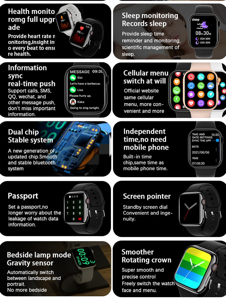 2023 Smart Watch Women Series 8 2.0 EMJP TRENDS