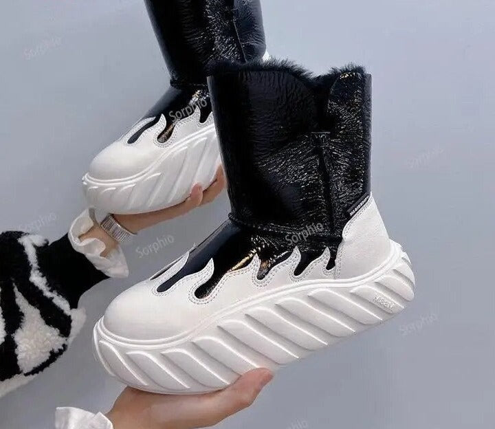 Winter Snow Boots Fur Warm Slip Boots