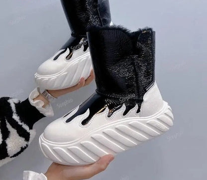 Winter Snow Boots Fur Warm Slip Boots