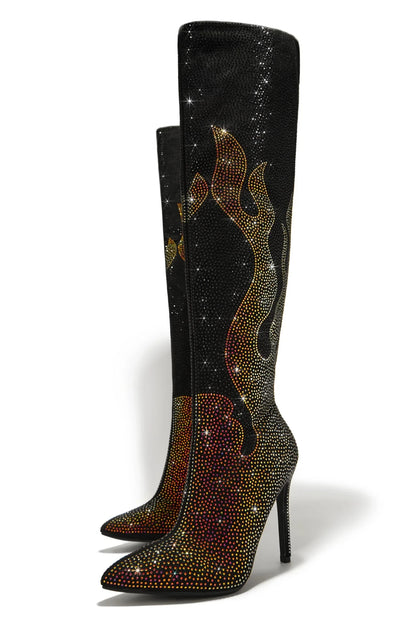 Glitter Banquet Over The Knee Boots