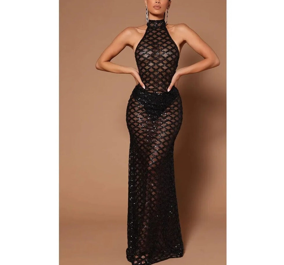 Black see through dresses