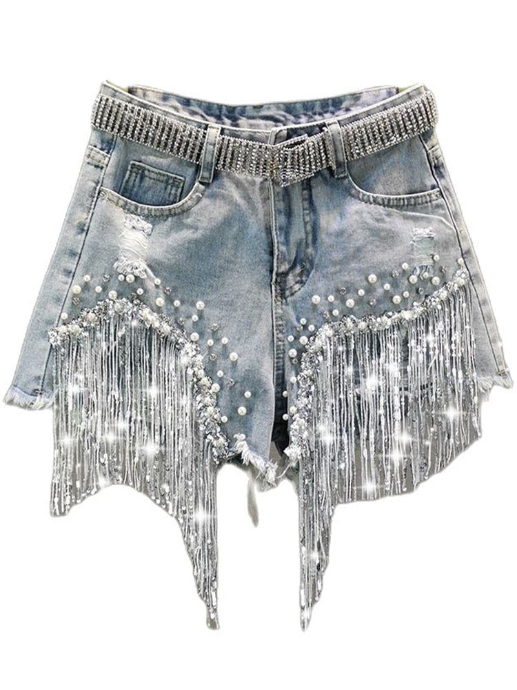 Women Elegant  Shorts Denim Shorts