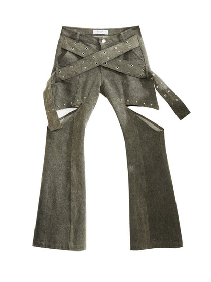 Denim Flare Pants EMJP TRENDS