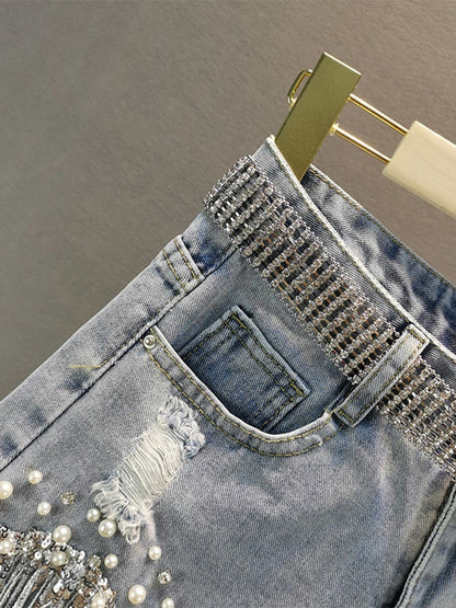 Women Elegant  Shorts Denim Shorts