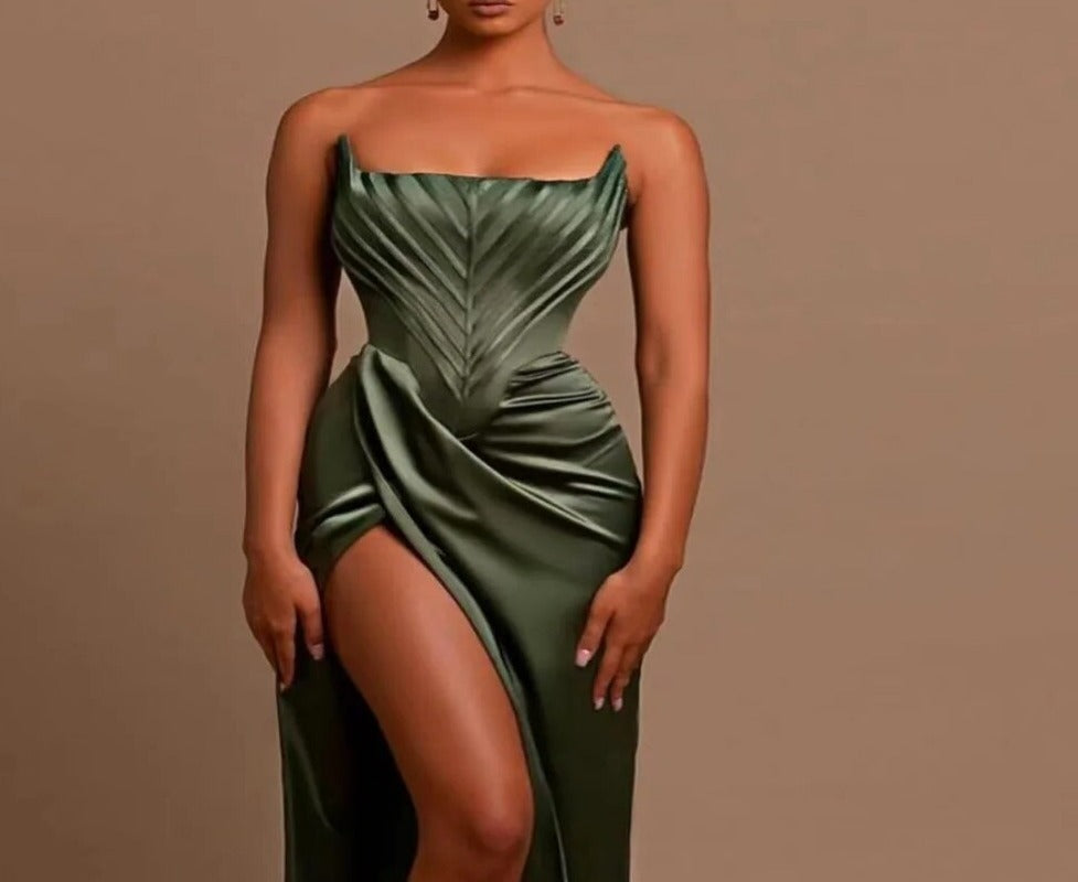 strapless long dress