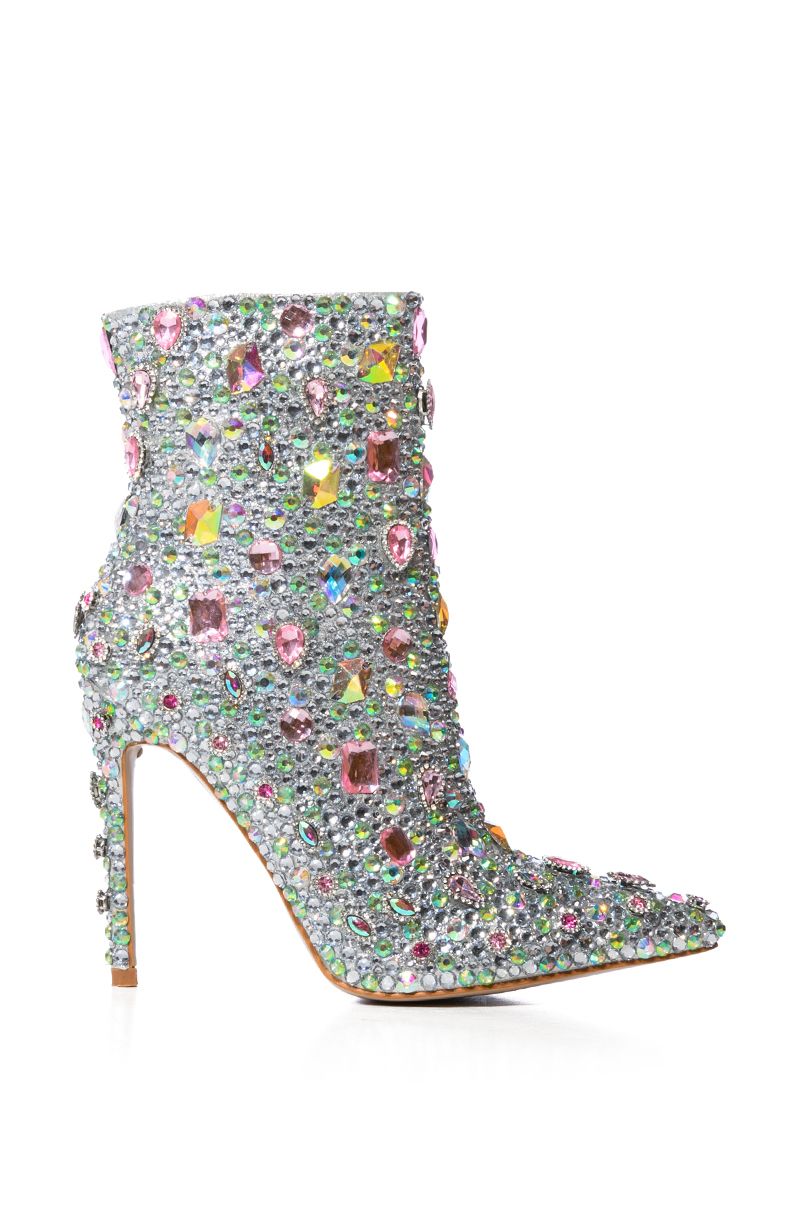Calf Boots Pointed Toe Thin High Heel Boots