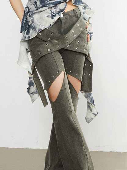 Denim Flare Pants EMJP TRENDS