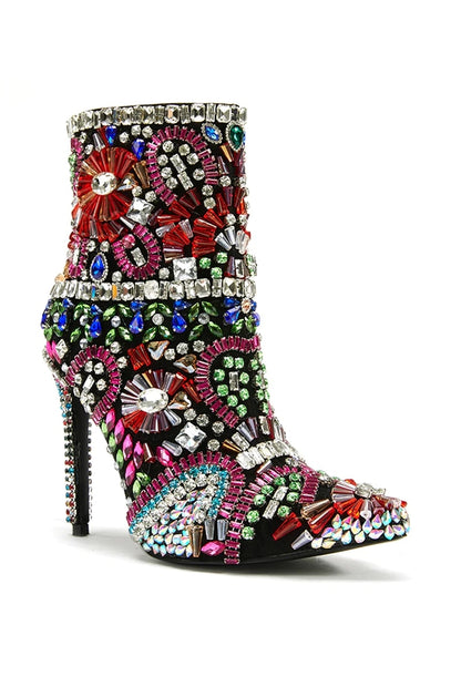 Calf Boots Pointed Toe Thin High Heel Boots