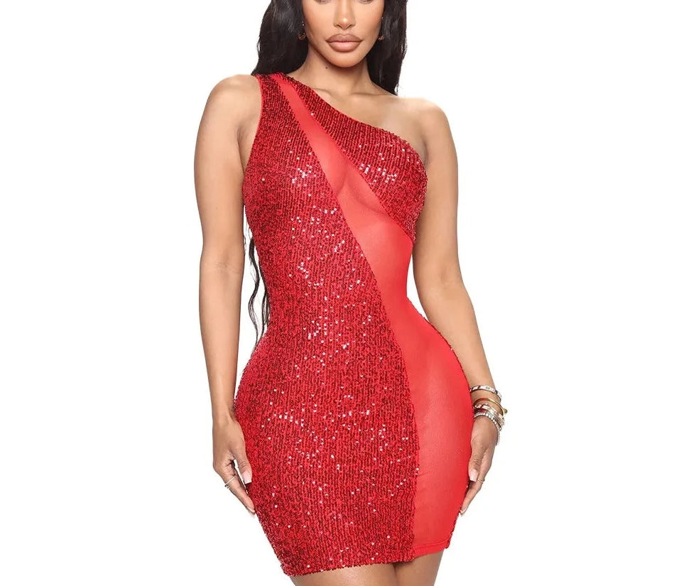 Women's Shining Sequin Mini Dress