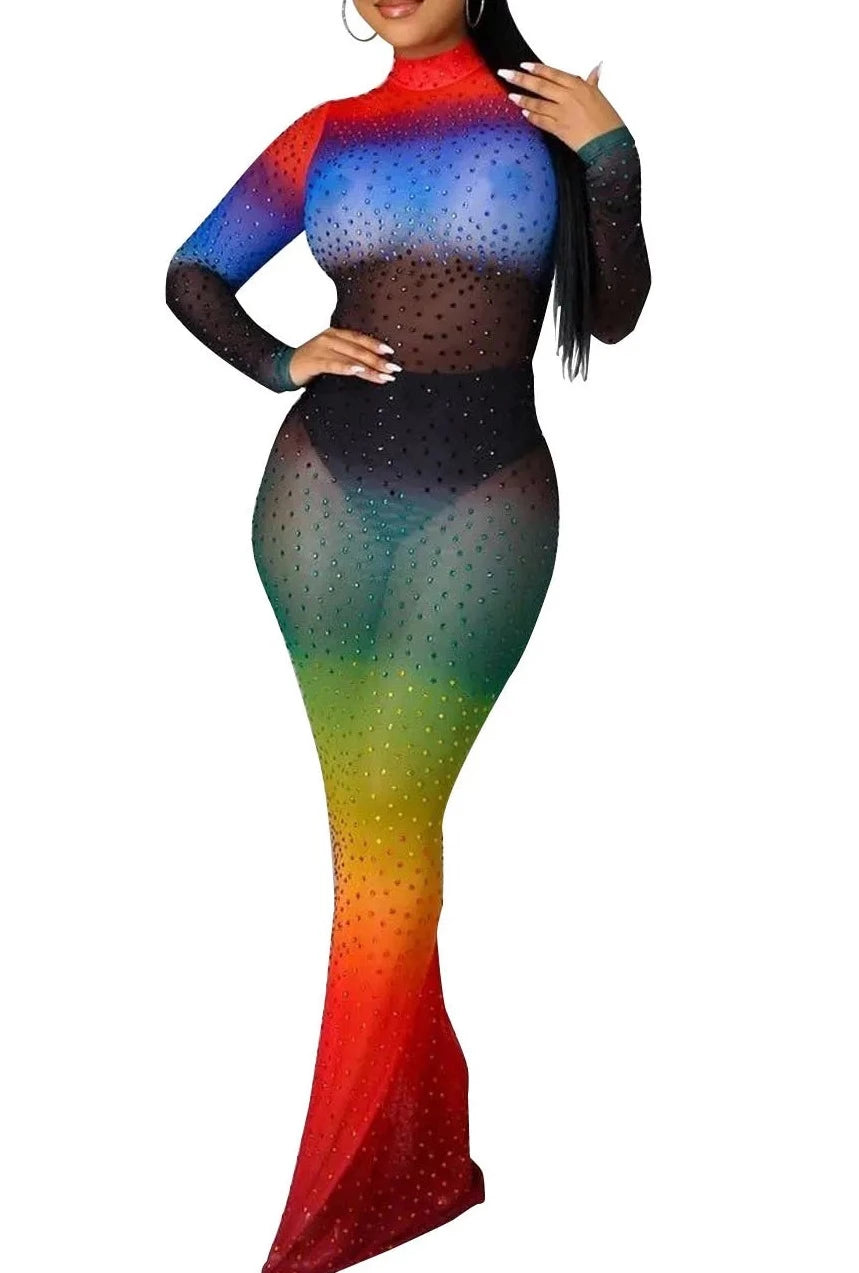 See Through Diamond Dress