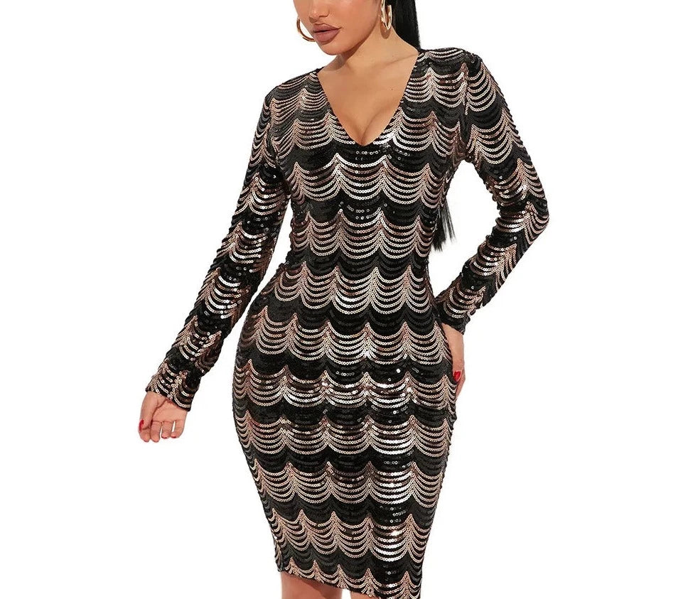 Sequin Short Dress Mini Dress