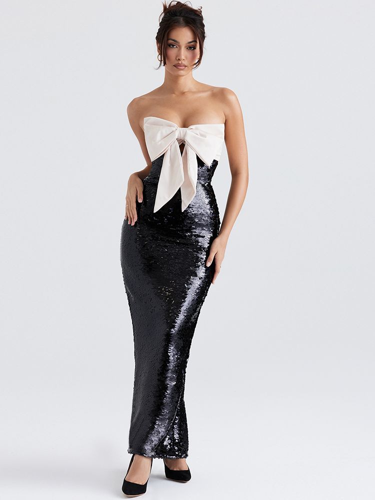 Holly Sequin Strapless Cocktail Dress