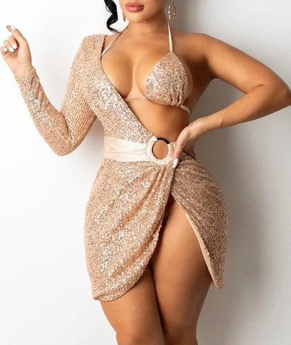 Sequin One Shoulder Dresses