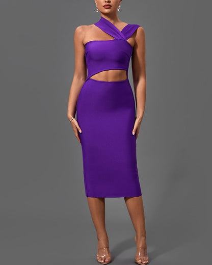 Flame Purple Bodycon Dress