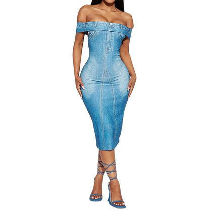 Women Strap Lace Up Long Dress