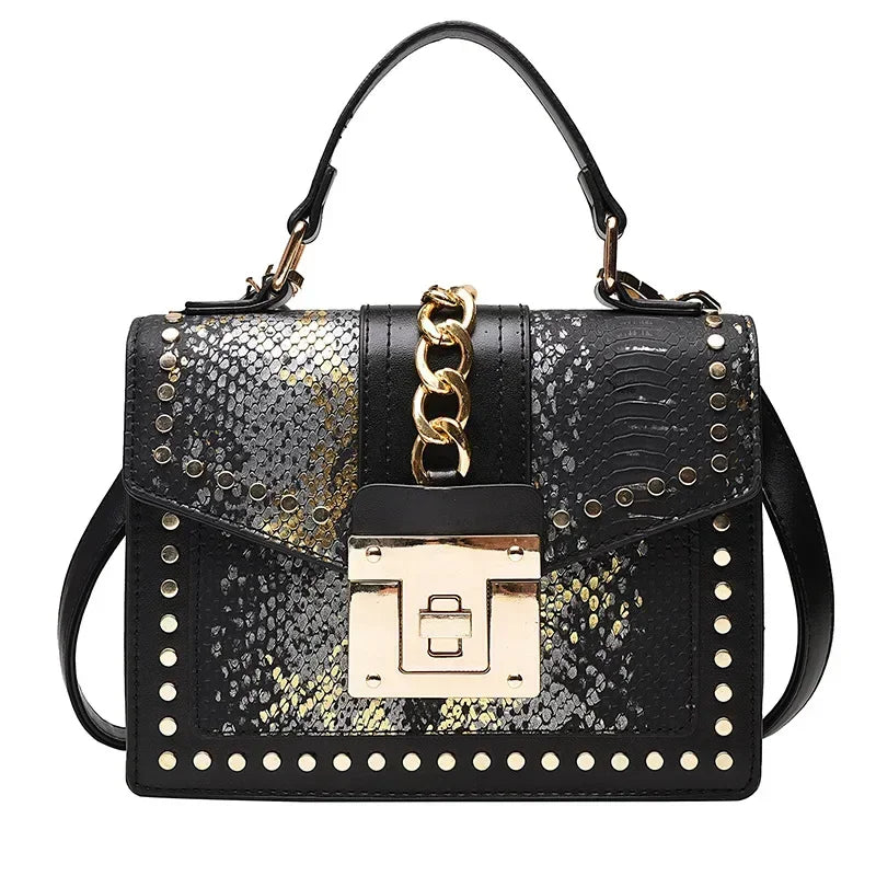 Rivet Snake Handbags