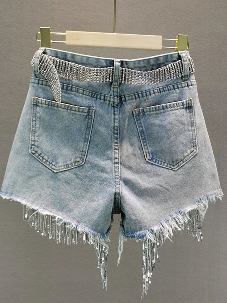 Women Elegant  Shorts Denim Shorts