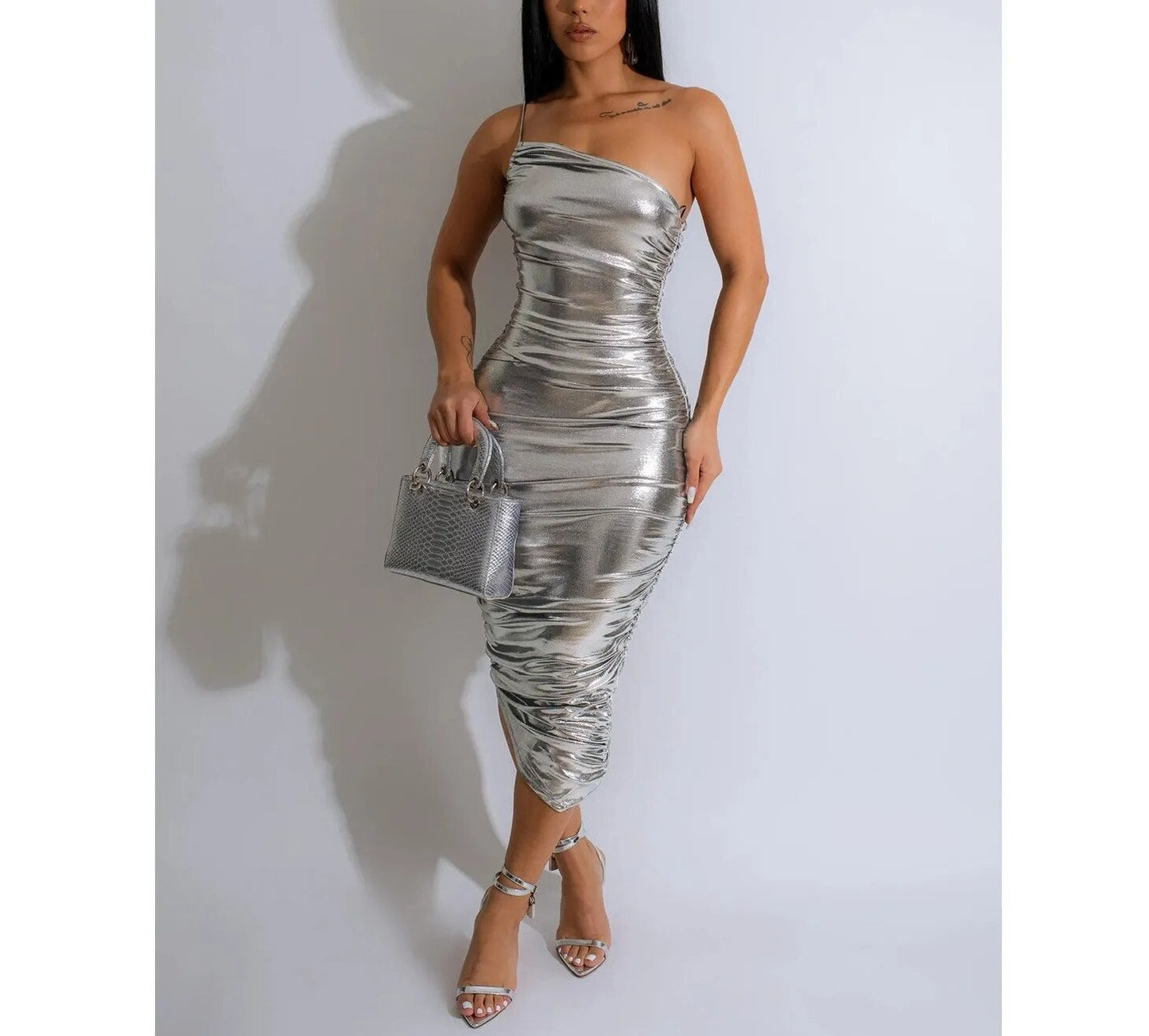 silver dress for women