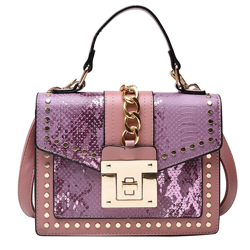 Rivet Snake Handbags