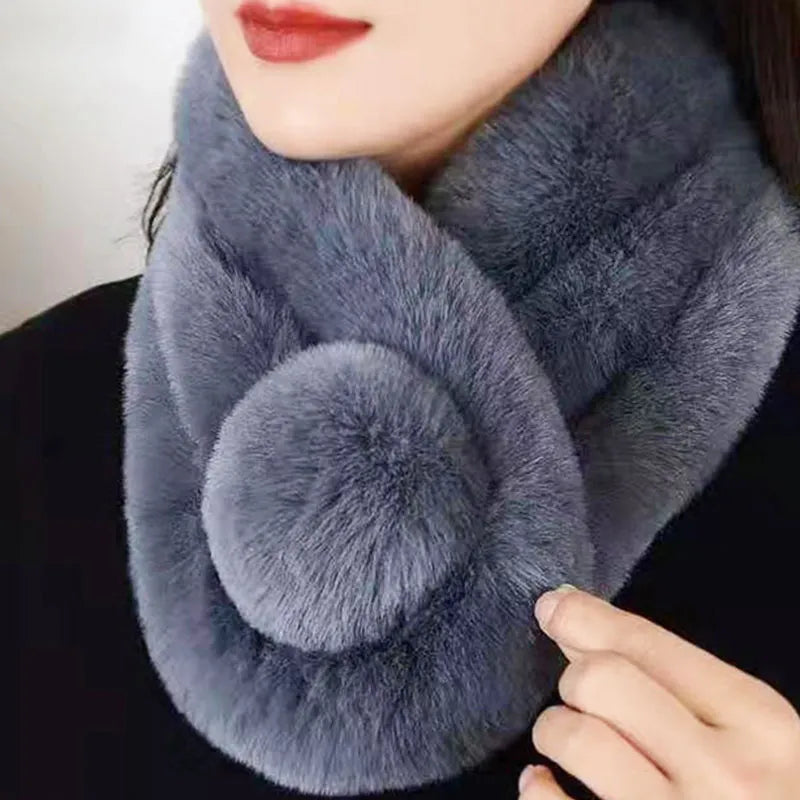 Winter Warmer Soft Fur Scarf Women
