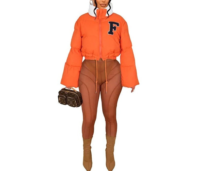Winter Puffer Jacket Zip Up Warm Jackets