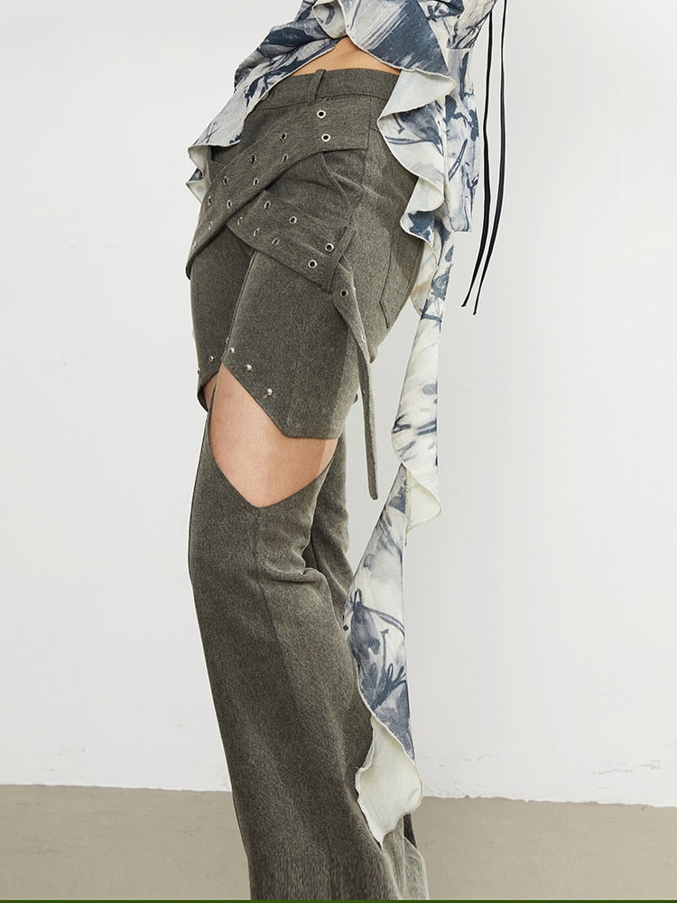 Denim Flare Pants EMJP TRENDS