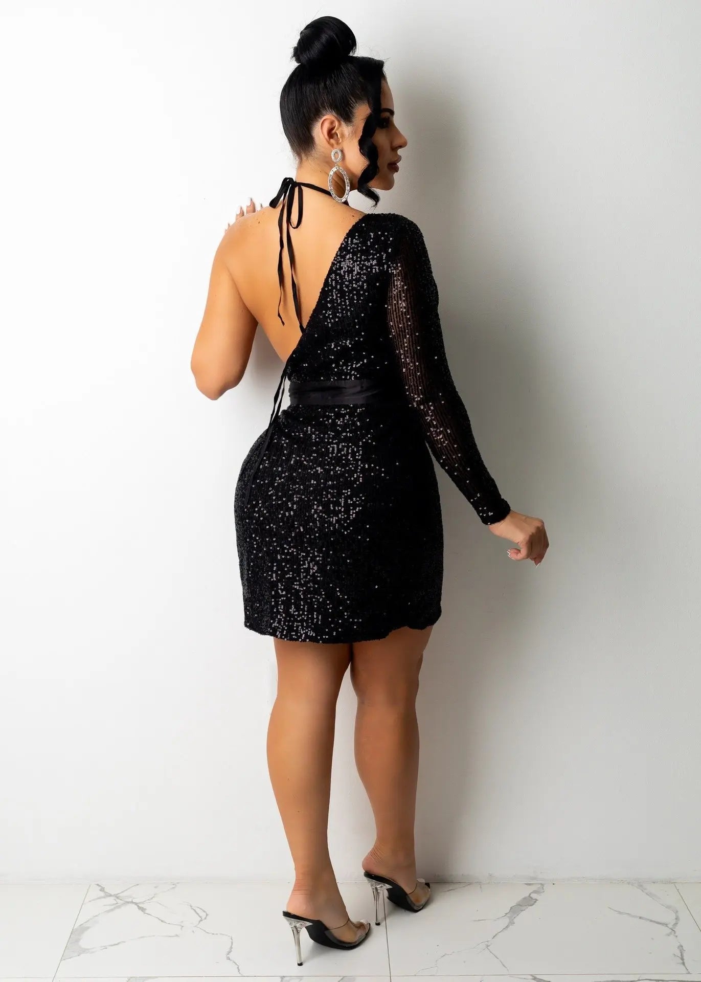 Sequin One Shoulder Dresses