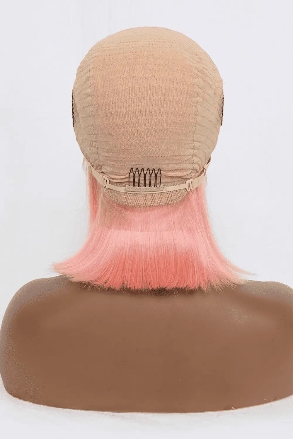 12" 165g Lace Front Wigs Human Hair in Rose Pink 150% Density