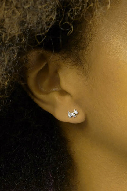 Puppy Zircon 925 Sterling Silver Stud Earrings Trendsi