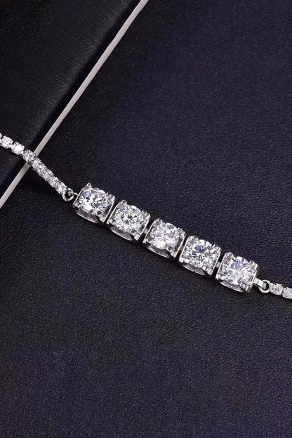 5 Carat Moissanite Lobster Clasp Bracelet Trendsi