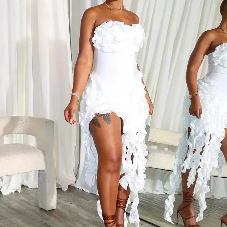 Elegant Bandage Mini Dress-Black - Image #3