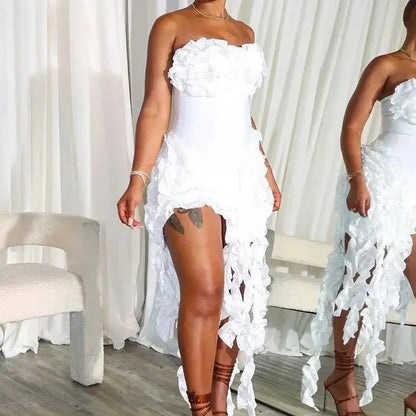 Elegant Bandage Mini Dress-Black - Image #3