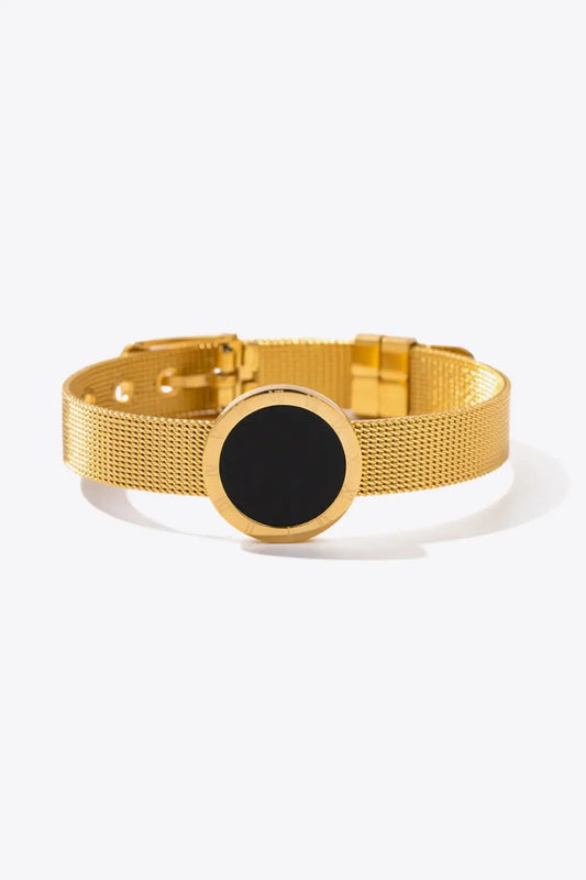 18K Gold-Plated Copper Wide Bracelet Trendsi