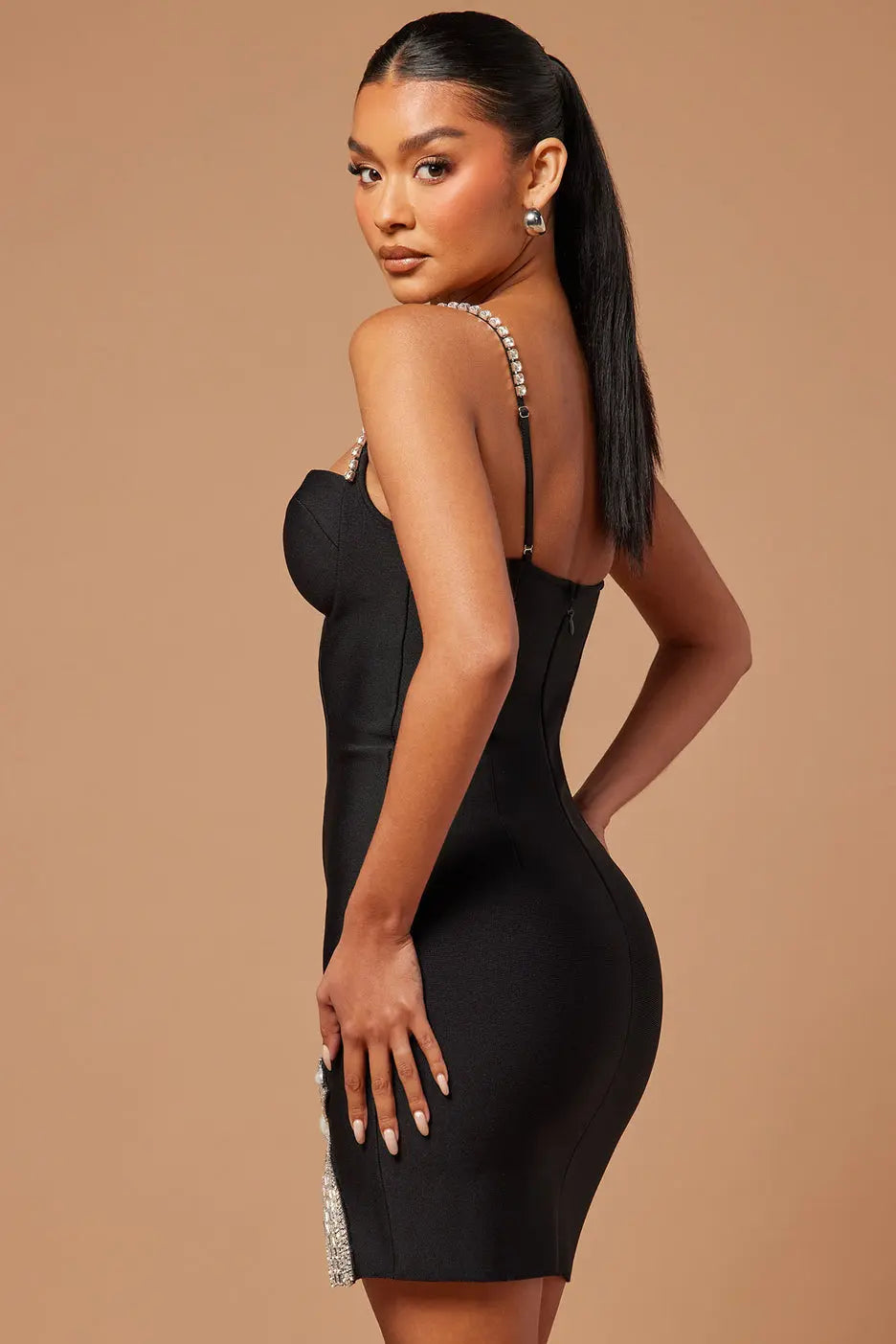 Bandage Mini Strap Dress - Image #7