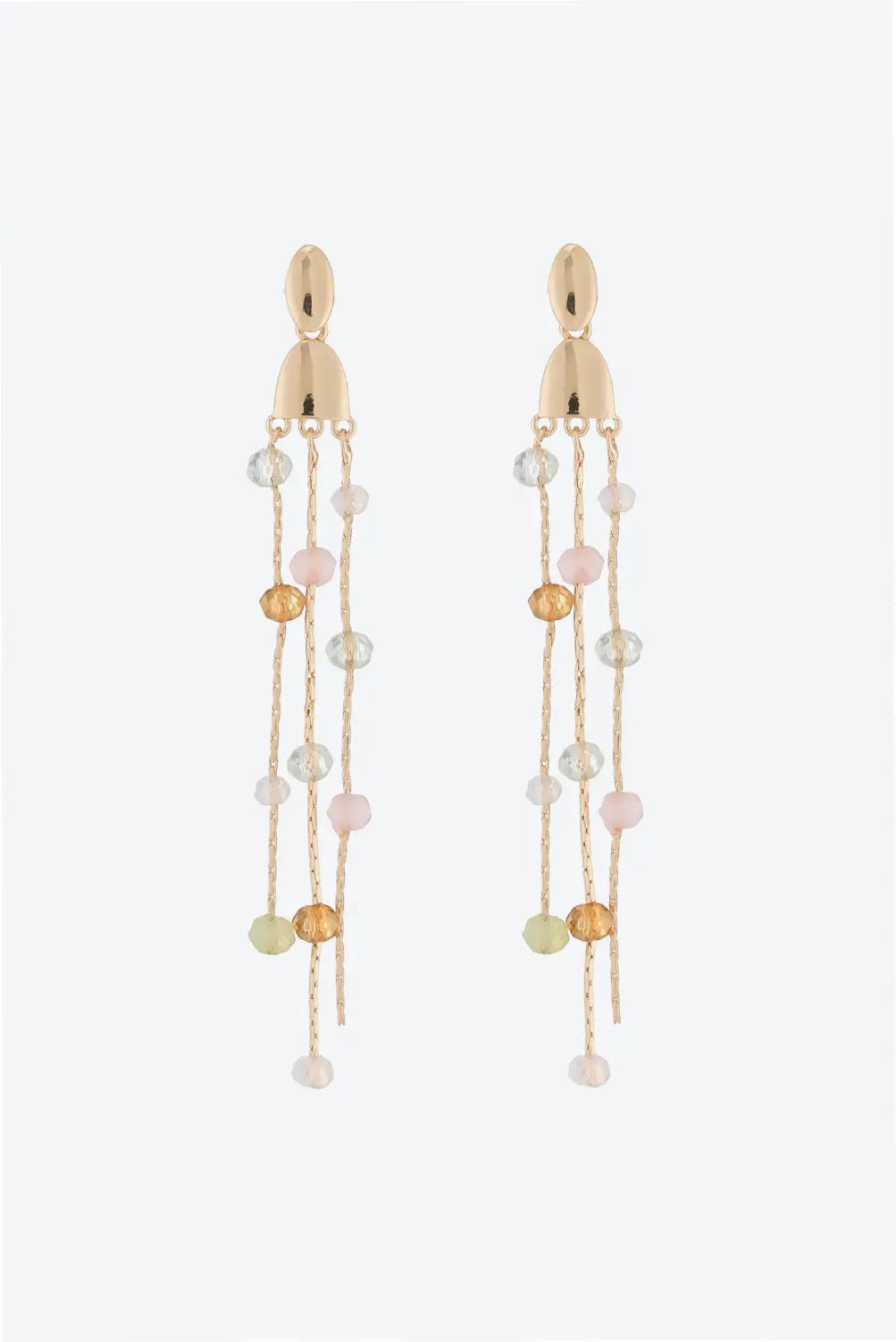 Beaded Long Chain Earrings Trendsi