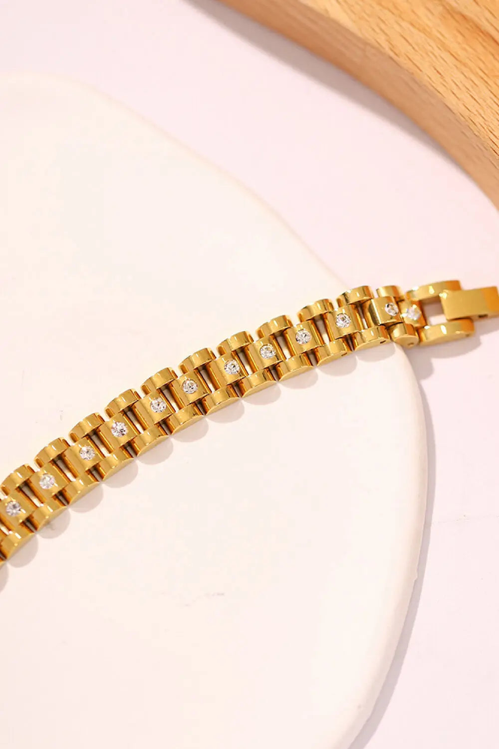 18K Gold-Plated Watch Band Bracelet Trendsi