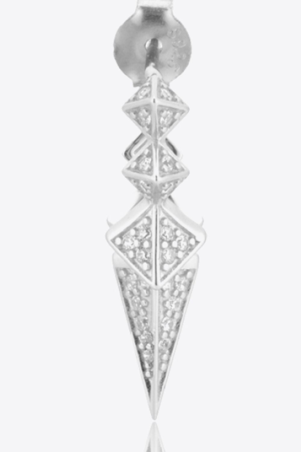 Geometric Zircon Decor 925 Sterling Silver Earrings Trendsi