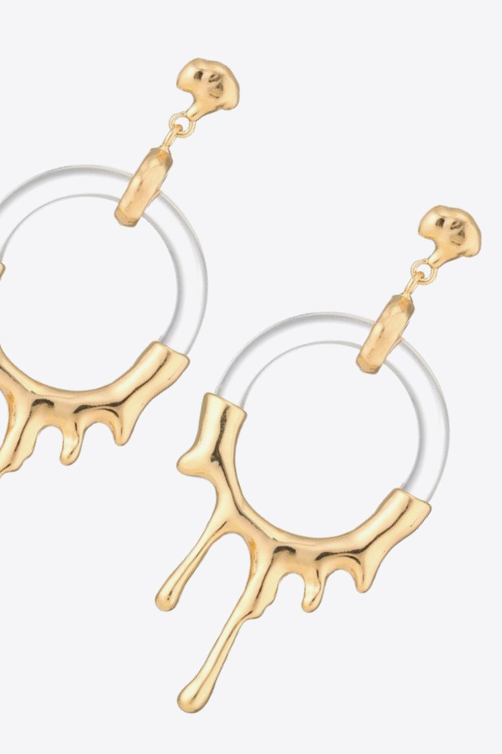 Zinc Alloy and Resin Drop Earrings Trendsi