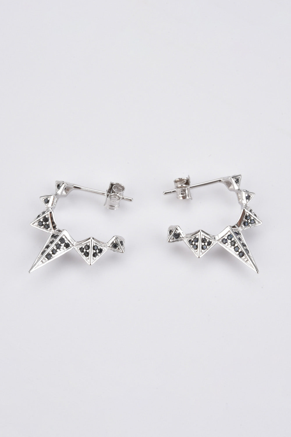 Geometric Zircon Decor 925 Sterling Silver Earrings Trendsi