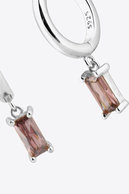 Zircon Huggie Drop Earrings Trendsi