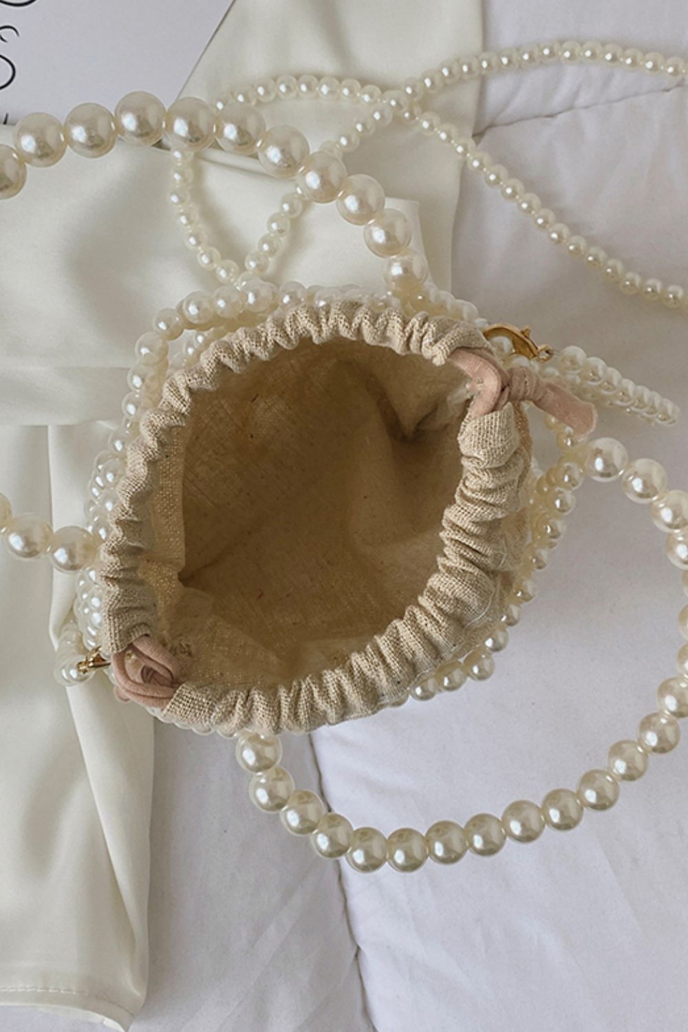 Pearl Polyester Crossbody Bag Trendsi