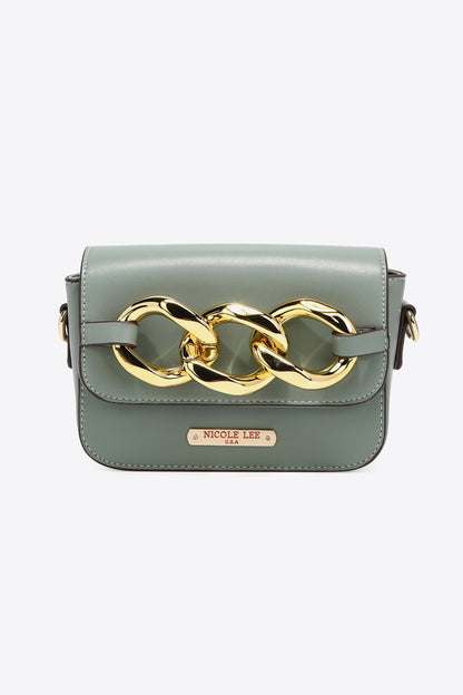 Nicole Lee USA Lexi Chain Detail Crossbody Bag Trendsi