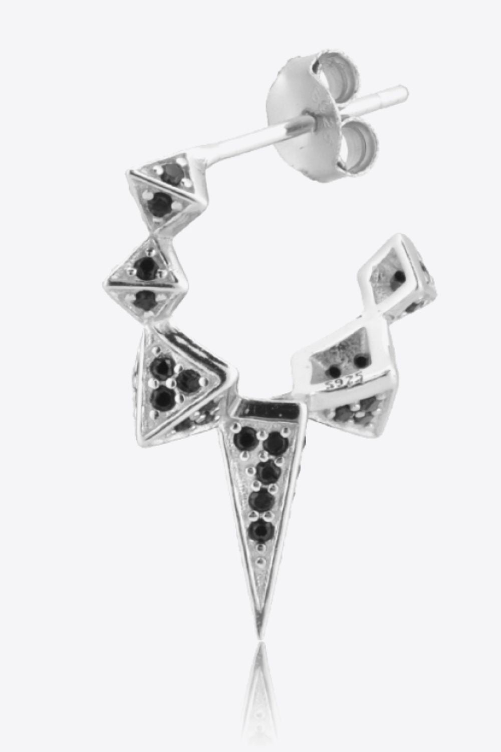 Geometric Zircon Decor 925 Sterling Silver Earrings Trendsi