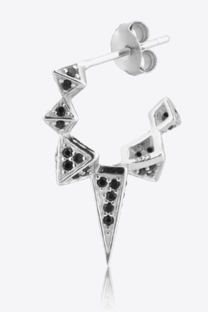 Geometric Zircon Decor 925 Sterling Silver Earrings Trendsi