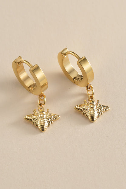 Bee Drop Huggie Earrings Trendsi