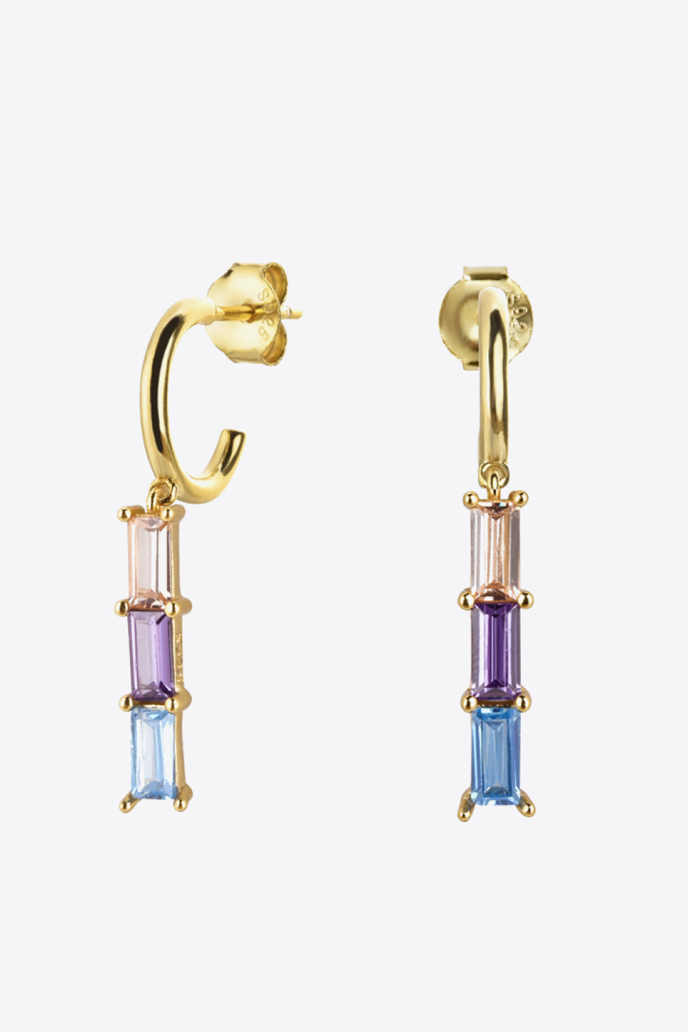 Inlaid Zircon 925 Sterling Silver Earrings Trendsi