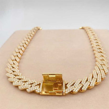 Sterling Silver D Color Moissanite Rhombic Chain Neckalce