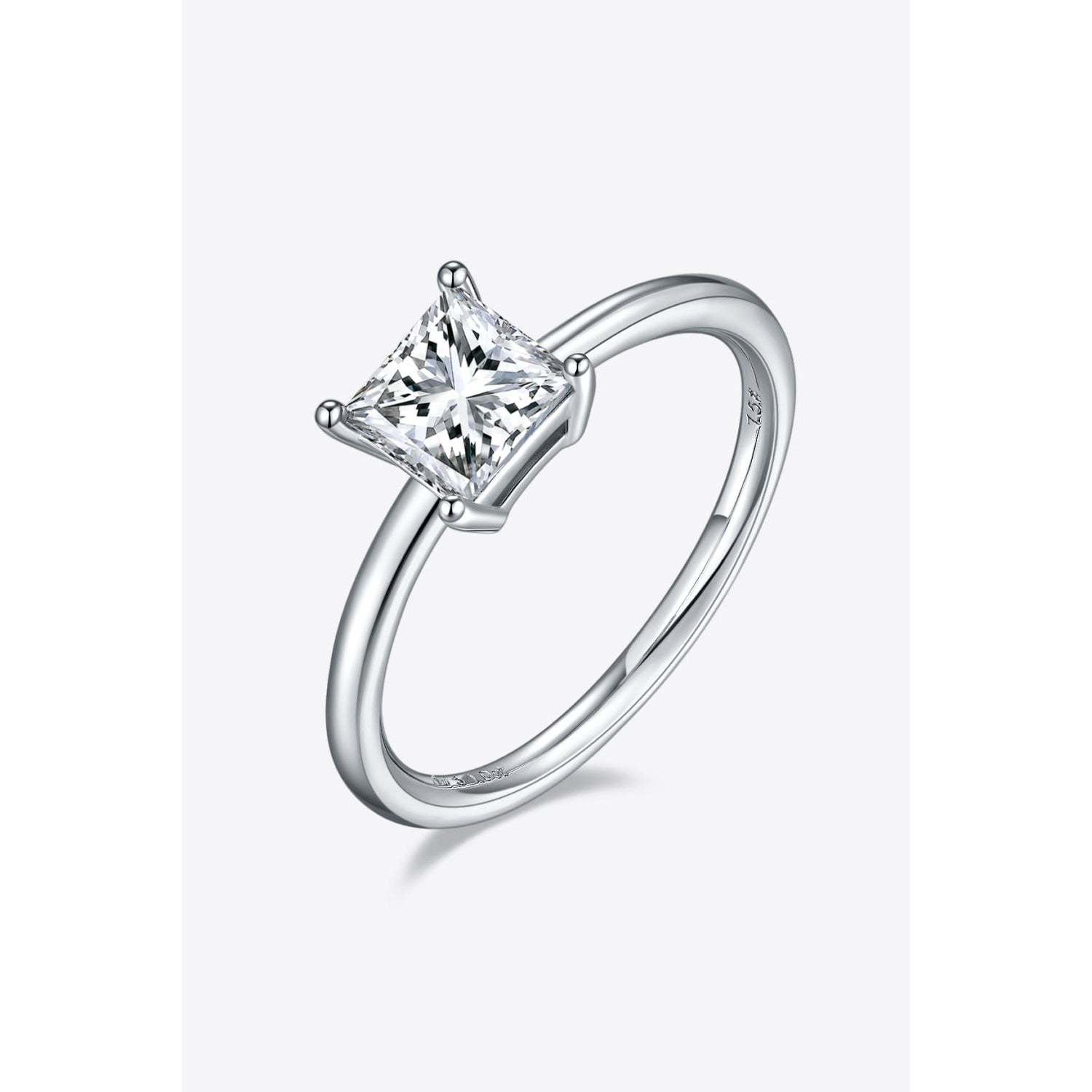 1 Carat Moissanite 925 Sterling Silver Solitaire Ring