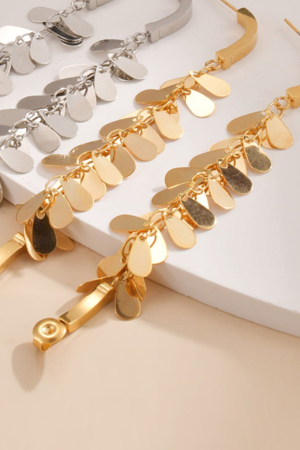 Sequin Stainless Steel Earrings Trendsi