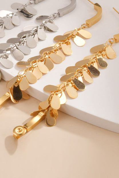 Sequin Stainless Steel Earrings Trendsi